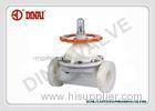 PVDF/PTFE flanged diaphragm valve, weir type, flange end ANSI#150, JIS10K, DIN standard