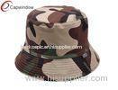 Mens Camouflage Printed Fisherman Bucket Hat With A Woven Label