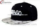 Adjusteble Flat Brim Hip Hop Baseball Caps Snakeskin Leather Beak Hats