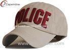 5 Panel Velcro Cotton Baseball Caps Gray With Stone Washed Fabric