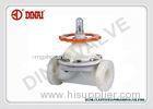 PVDF/PTFE plastic diaphragm valve, weir type, 1/2" to 10 DIN, ANSI#16.5, JIS10K flange connection,