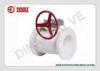 PN10 bar PP-H plastic flange ball valve,1/2&quot; to 12 DIN,ANSI,JIS,worm gear operation