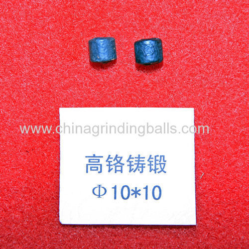 dia 10x10mm high chrome cast grinding cylpebs for ball mill