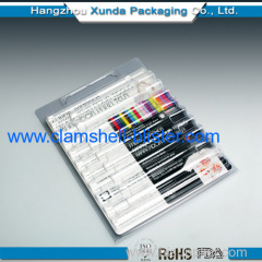 Cartridge Or Roller Pen Heat Sealed Blister Packaging With Paper Card