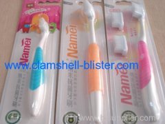 Clear Plastic Heat Sealed Blister Packaging for tooth-brush