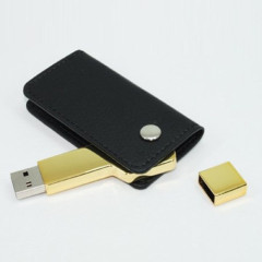 OEM leather pen drive with free logo