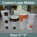 waterproof vinyl logo stickers in rolls