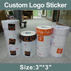 Customized Company Brand Logo Label Sticker,Self Adhesive Waterproof Vinyl or Coated Paper Logo Stickers
