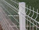 Triangle Bending White Garden Wire Fence With Plastic Vinyl Coated