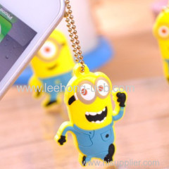 Hot sale minion design Mobile Phone Dust Plug