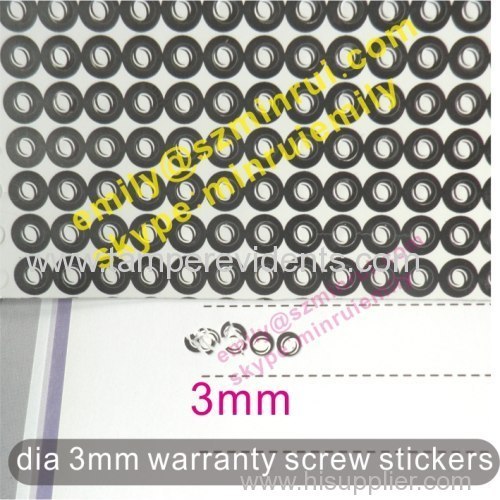 Warranty Screw Calibration Labels