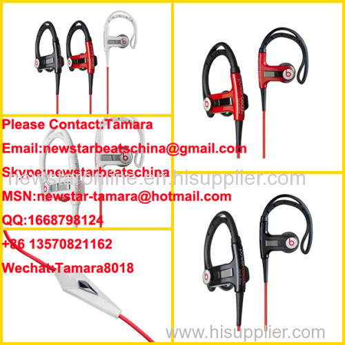 Black/white/red new beats powerbeats earphone by dr dre with original packages AAAAA Quality