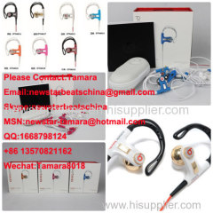 Blue/pink/orange/gold new beats powerbeats earphone by dr dre with original packages AAAAA Quality