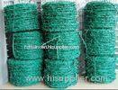 Soft Green Weaved PVC Coated Barbed Wire Iso9001 For High Security Fencing
