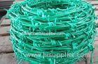 Double Twist PE Coated Barbed Wire , Green Colour Gi Wire For Garden