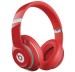 Beats by Dre Studio Wireless On-Ear Headphones Red with RemoteTalk Cable