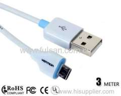 micro usb cable for samsung galaxy i9000/i9100/i9300/i9500/n7100