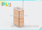 White Plastic Core Bobbin Coil , High Current Copper Wire Air Coil Inductor