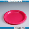 Custom colorful round disposable plastic plates, party plate