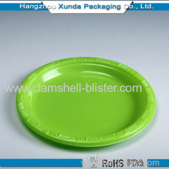 Custom colorful round disposable plastic plates, party plate