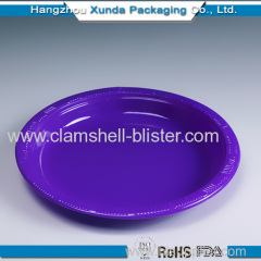 Custom colorful round disposable plastic plates, party plate