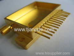 hybride package glass component gold plated