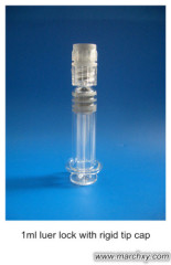 1ml luer lock with rigid tip cap