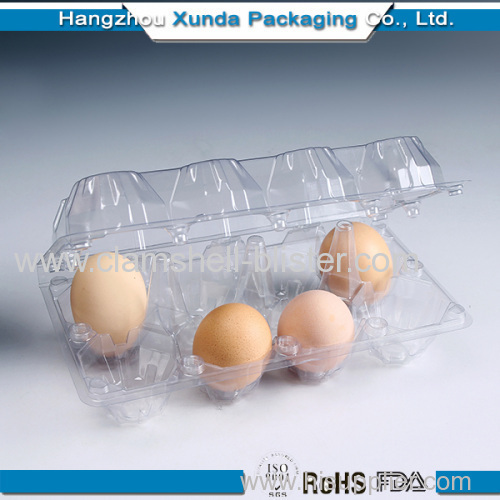 Customized Plastic Clamshell Packaging For Eggs