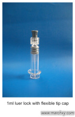 1ml luer lock with flexible tip cap