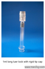 1ml long luer lock with rigid tip cap