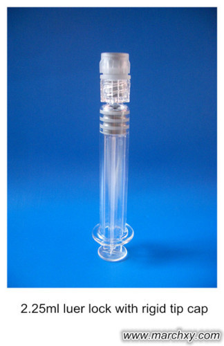 2.25ml luer lock with rigid tip cap