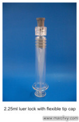 2.25ml luer lock with flexible tip cap