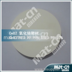 high purity CeO2 sputtering target