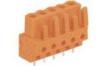 Orange 250V 12A 2P - 24P Female MCS Connector SP450 / SP458 With Straight Solder