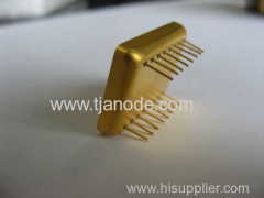 hybride package glass component goldplating