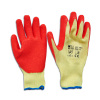 Orange latex gloves with T/C shell