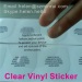 self adhesive waterproof clear vinyl water droplets shape sticker