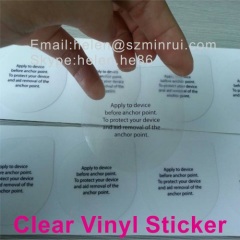 200 Micron Thick Self Adhesive Waterproof Clear Vinyl Sticker,Water Droplets Shape Fixable Transparent Label