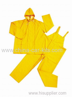 PVC/POLYESTER Raincoat with Bib Pants