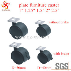 china hot selling caster wheel with swivel top plate for furniture sofa and chair wheel