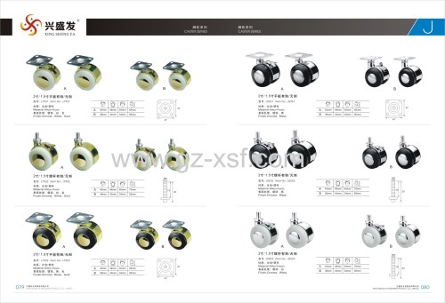 china hot selling caster wheel with swivel top plate for furniture sofa and chair wheel