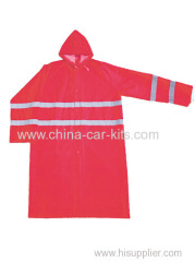 Reflective Long Raincoat with Reflective Tape