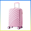Korea style ladies trolley case ABS lightweight pink luggage sets