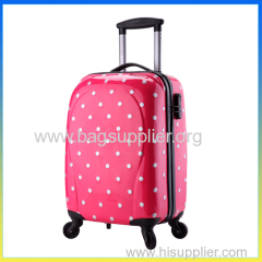 Fashionable wave point women boarding bag ABS beautiful luggage sets