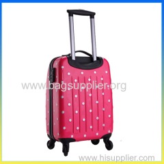 Fashionable wave point women boarding bag ABS beautiful luggage sets