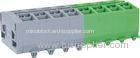 Blue / Green 600V 2 / 4 Conductor Centre miniature Terminal Block with Snap - in Mounting Feet