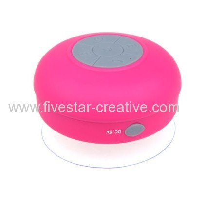 Mini HIFI Waterproof Wireless Bluetooth 3.0 Shower Handsfree MIC Suction Speaker Pink