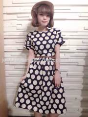 Dress with printed dotted