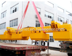 Steel slab lifting magnet