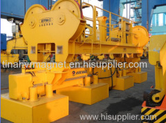 Steel slab lifting magnet